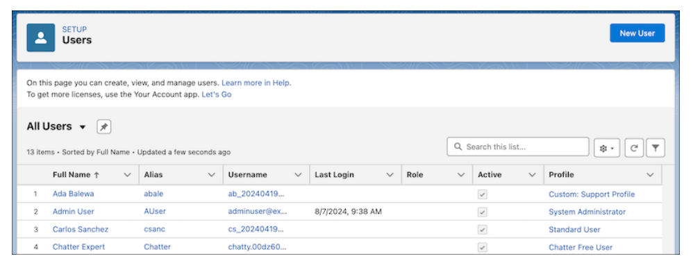 Enhanced User List View