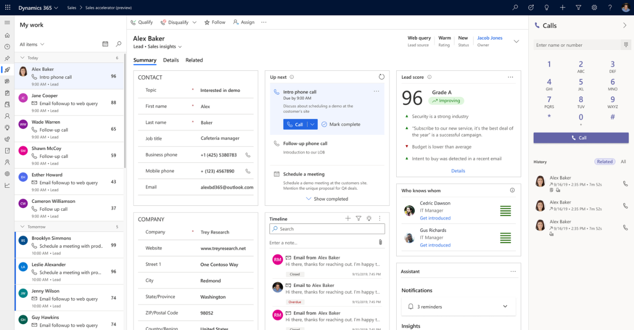 Dynamics dashboard