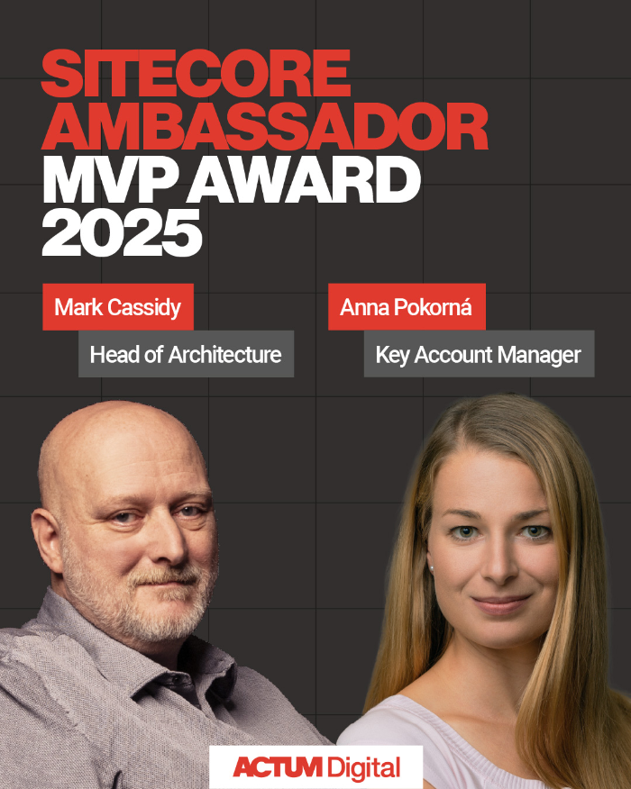Sitecore ambassador mvp award, Mark Cassidy and Ana Pokorná