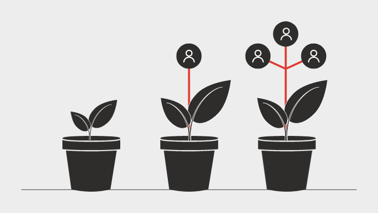 Illustration of lead nurturing